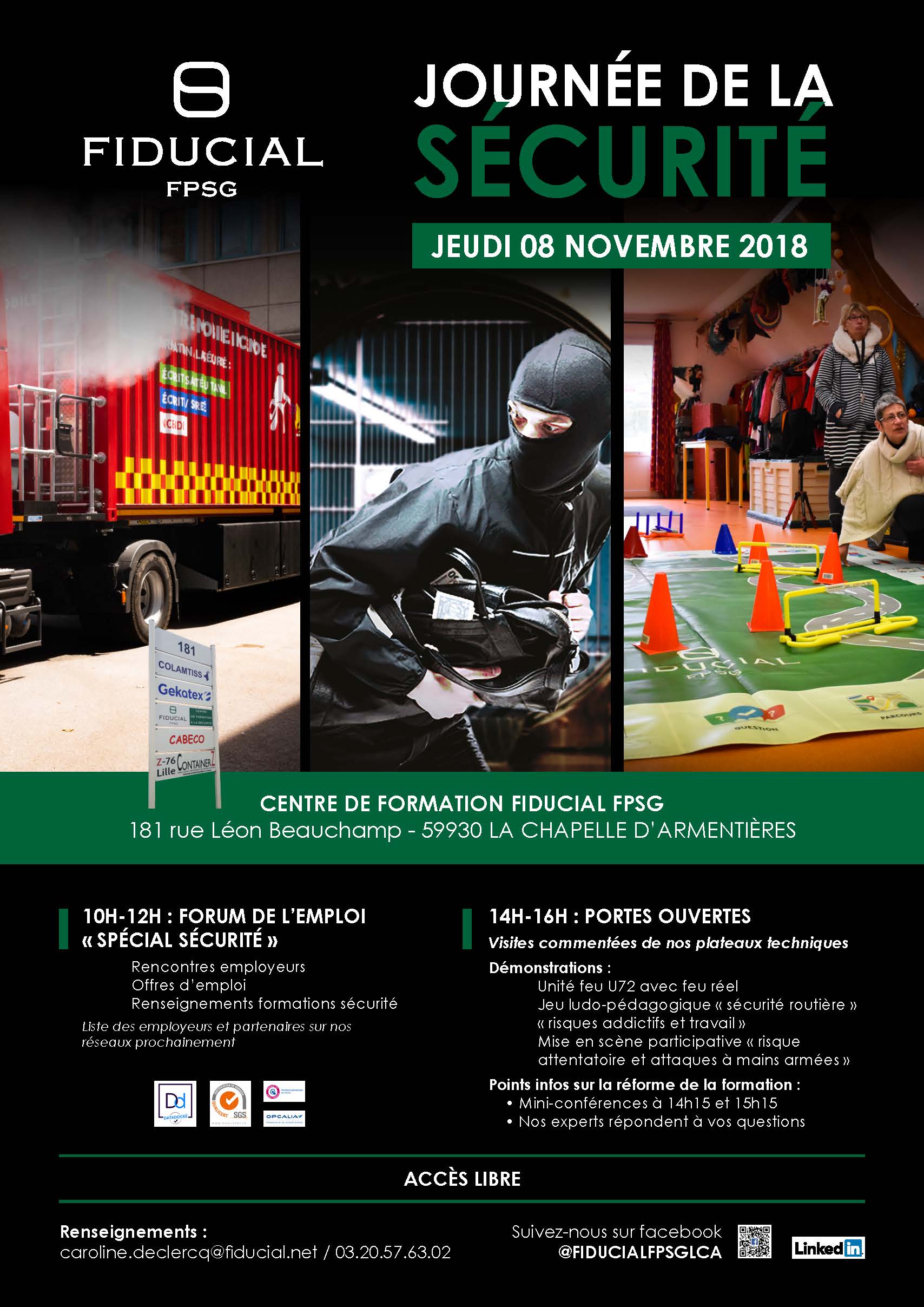 Journée de la sécurité le jeudi 08 novembre 2018